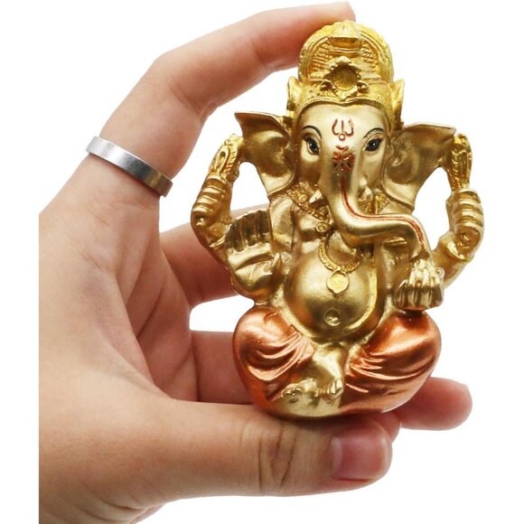 🆕 Hindu God Lord Ganesha Statue Dashboard Decor Mandir Temple Diwali Puja Gift - Picture 1 of 6
